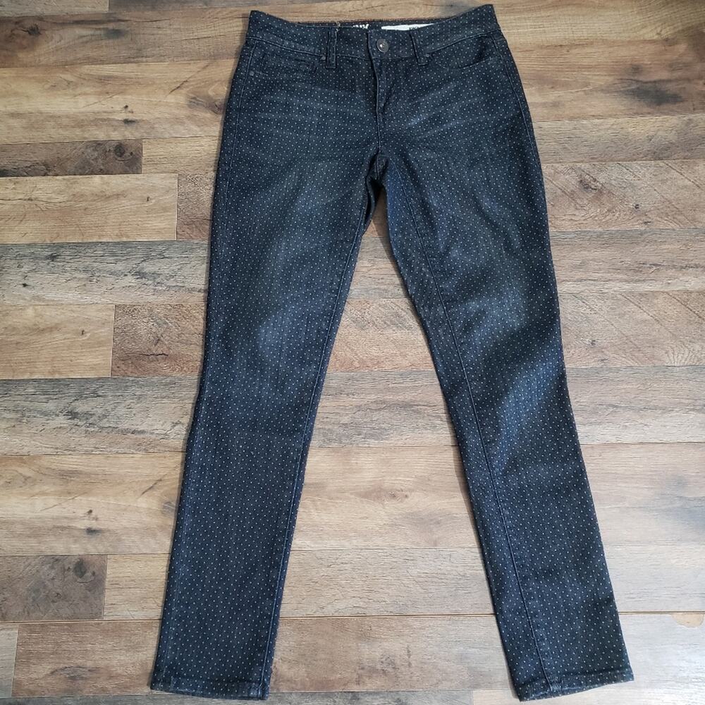 DKNY Polka Dot Soho Skinny Low‎ Rise Ankle Jeans Size 4